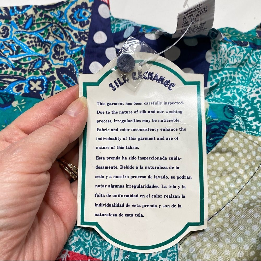 Vintage Silk Exchange Patchwork Print Bohemian Si… - image 12